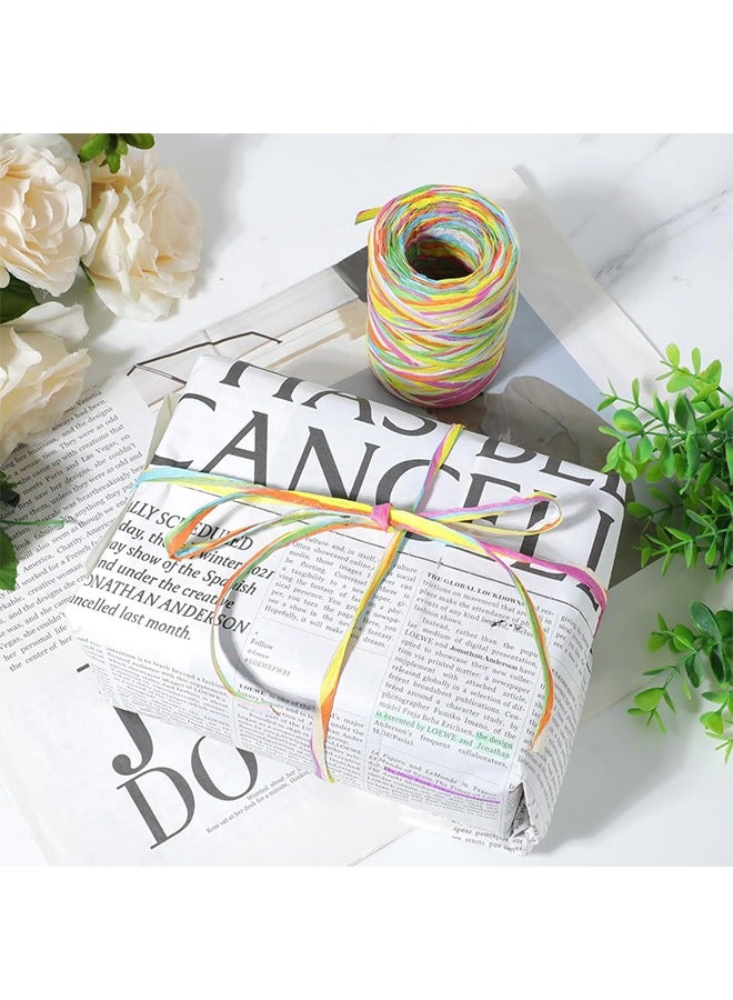 Colored Raffia Paper Ribbon, 6 Colors Packing Paper String, 262 Feet Colored Paper String Raffia Ribbon for Gift Wrapping, Wrapping Ribbons for Gift Party Decor DIY Craft Decoration - Image 3